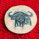 Buffalo Print Leather Leather Coasters (Set of 4)