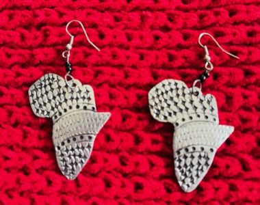 african map earrings